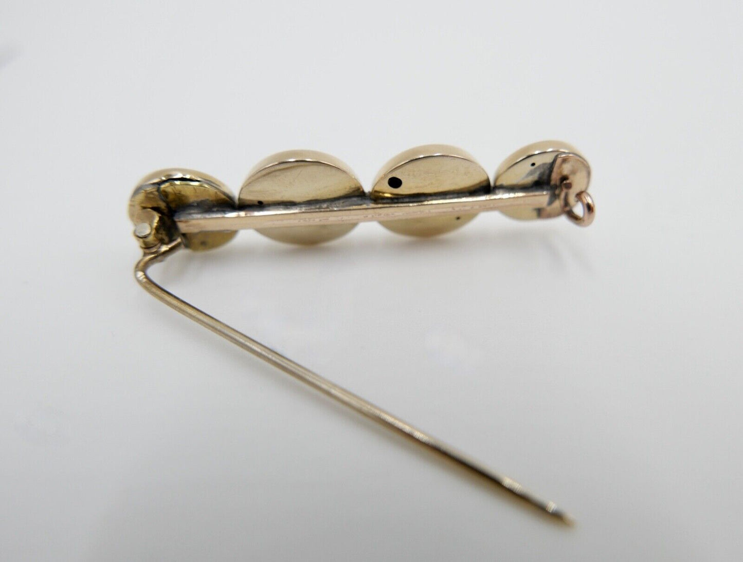 Antike Biedermeier Brosche um 1850 in 585 14K Gold Onyx mit Stern Motiv - Antikhandel-Stuttgart