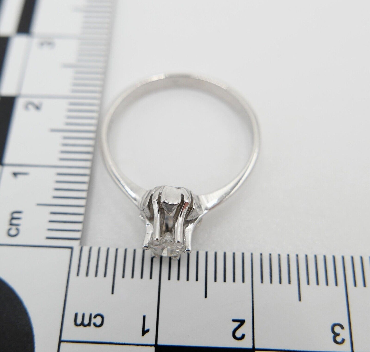 Solitär Weißgold Brillant 585 14K Damen Ring 0,21 Ct Gr. 56 SI Wesselton - Antikhandel-Stuttgart