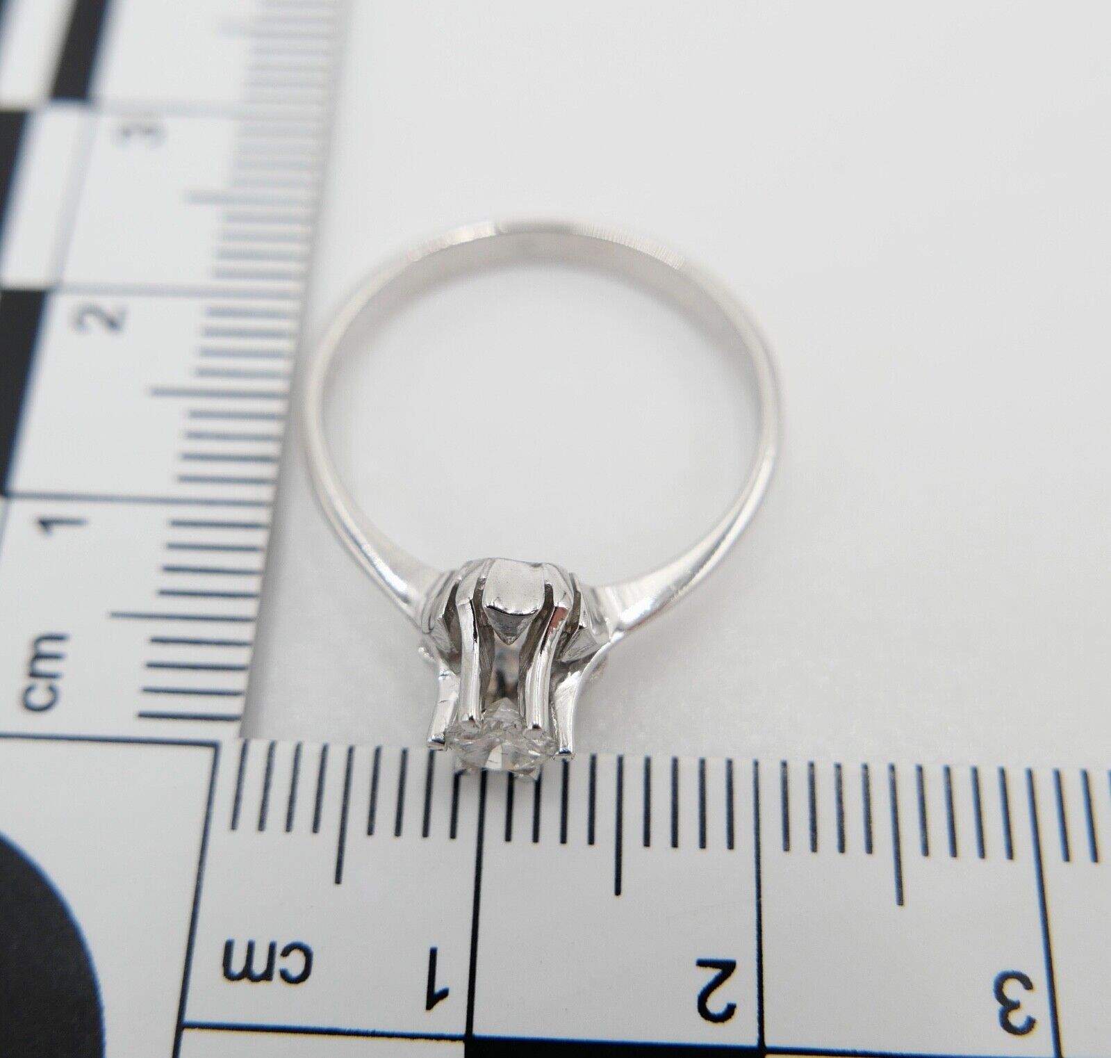 Solitär Weißgold Brillant 585 14K Damen Ring 0,21 Ct Gr. 56 SI Wesselton - Antikhandel-Stuttgart