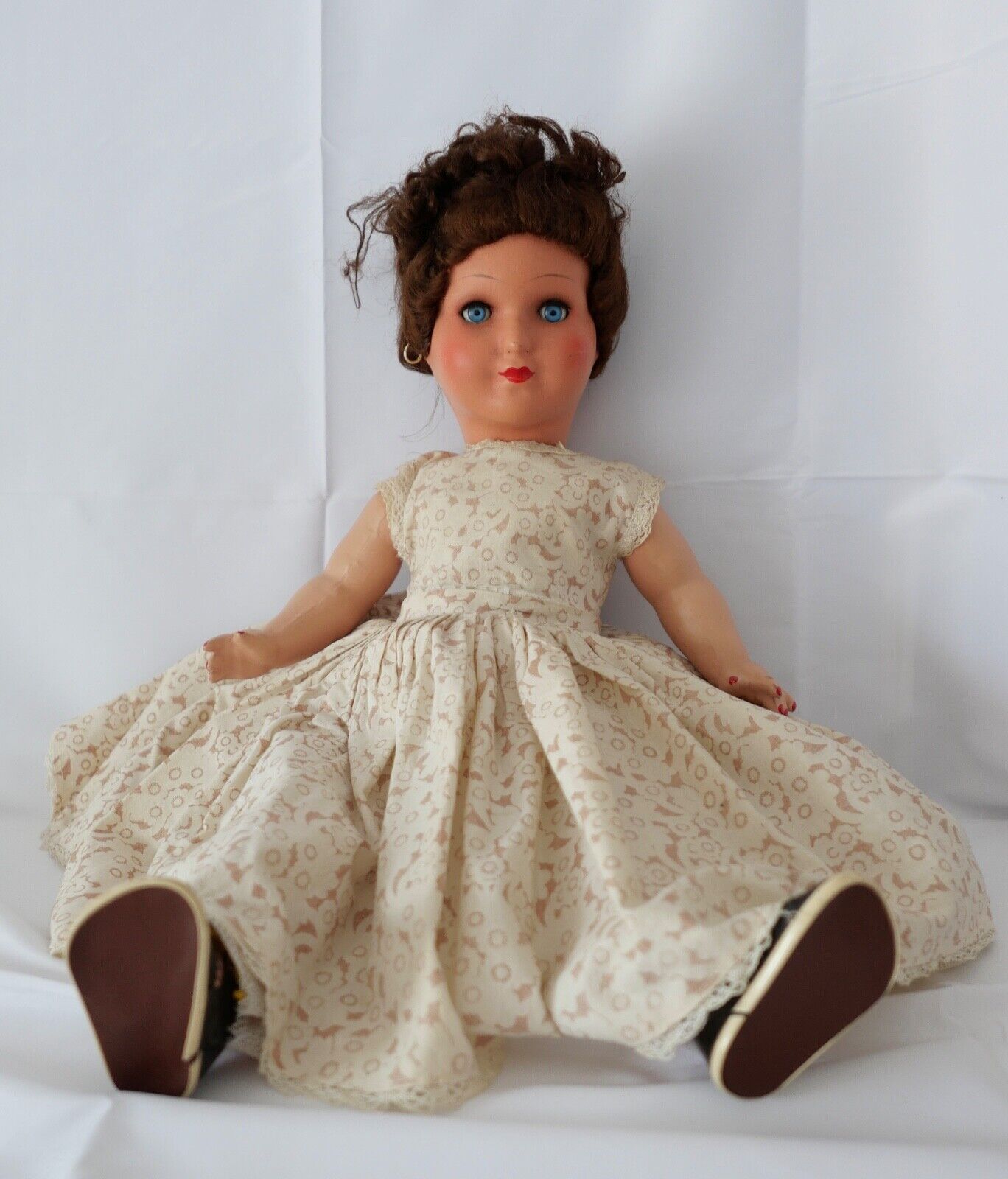 Alte Puppe SF50 Massepuppe Glieder 50 cm Hersteller: M Mädchen im Kleid - Antikhandel-Stuttgart