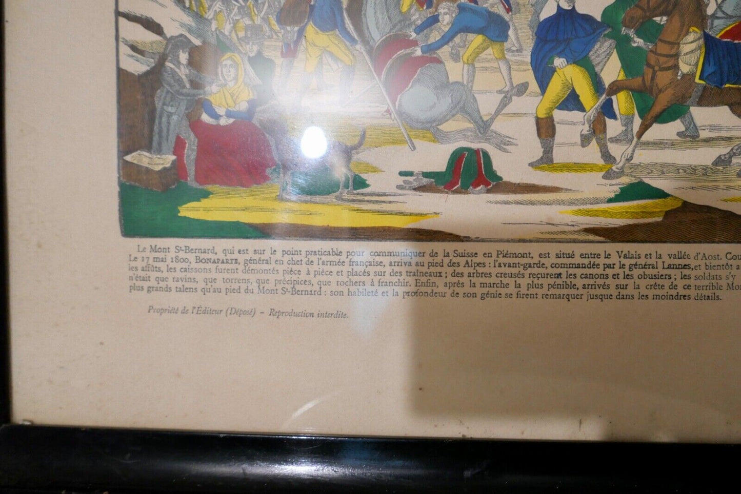 Bild Arme Frankreich France PASSAGE DU MONT SAINT - BERNARD Soldaten 68x54 cm - Antikhandel-Stuttgart