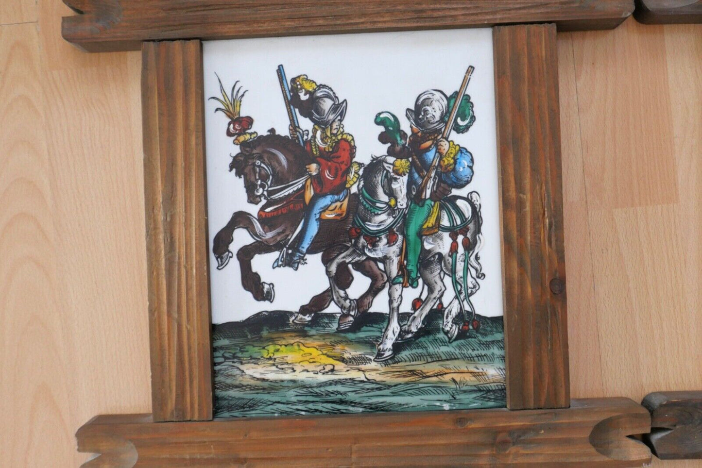 3x Marmor Bilder in Holzrahmen " Stuttgart altes Schloß um 1870 " - Antikhandel-Stuttgart