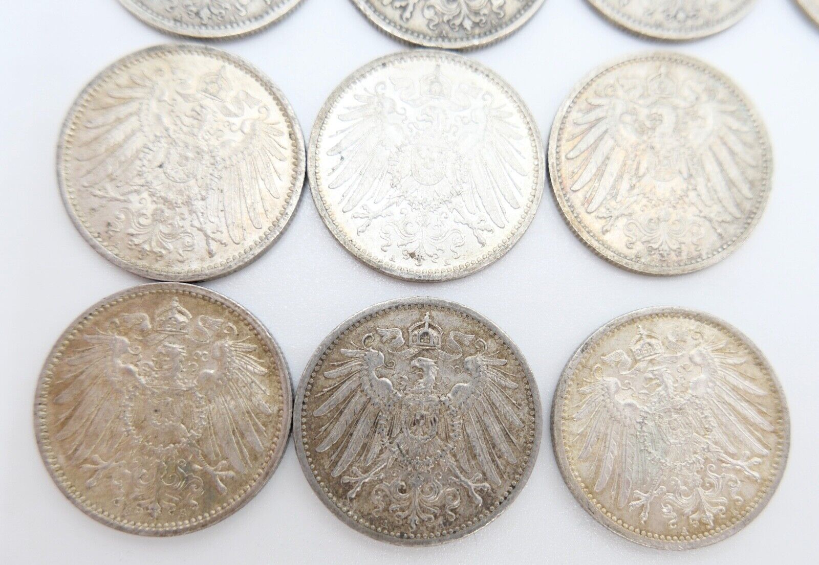 11x 1 Mark Deutsches Reich 1901-1915 A D E Jäger J.17 VZ-STG - Antikhandel-Stuttgart