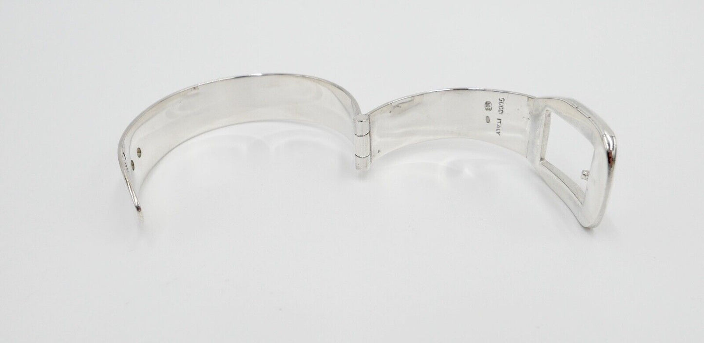 Vintage Gucci Armreif Spange Gürtel Emaille Enamel 800 Bracelet FI195 ITALY 1970 - Antikhandel-Stuttgart