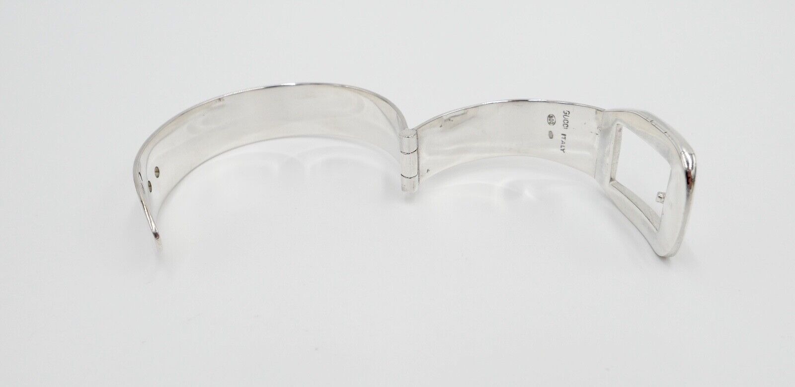 Vintage Gucci Armreif Spange Gürtel Emaille Enamel 800 Bracelet FI195 ITALY 1970 - Antikhandel-Stuttgart