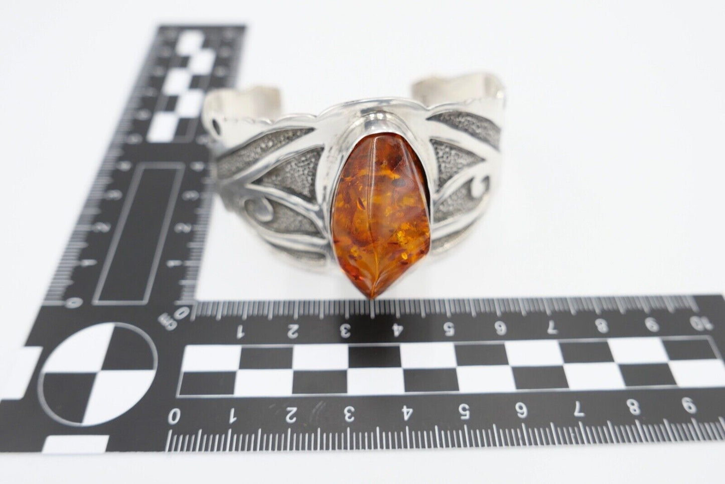 vintage Silber 925 Bernstein Armband Armreif Armspange Sterlingsilber - Antikhandel-Stuttgart