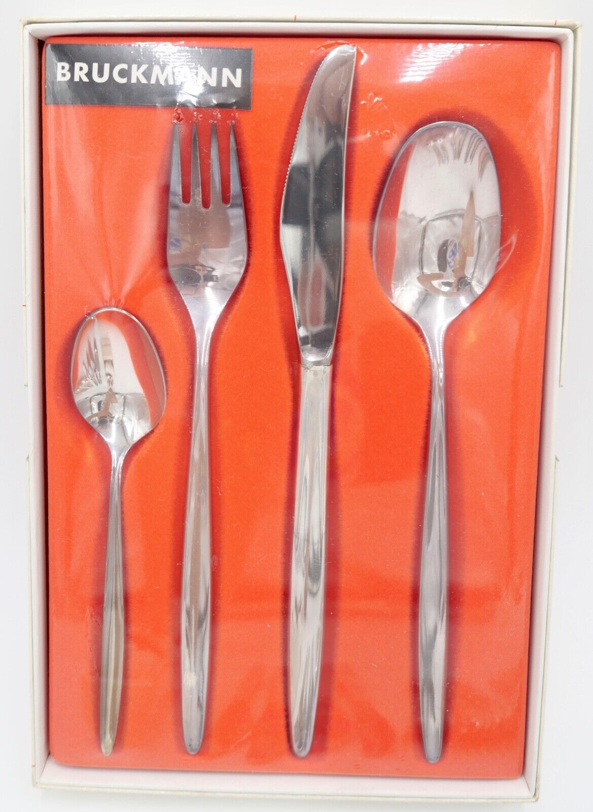 - NEU - 24 Teile BRUCKMANN 772 ELEGANCE 90er Silber Besteck Löffel Gabel Messer - Antikhandel-Stuttgart