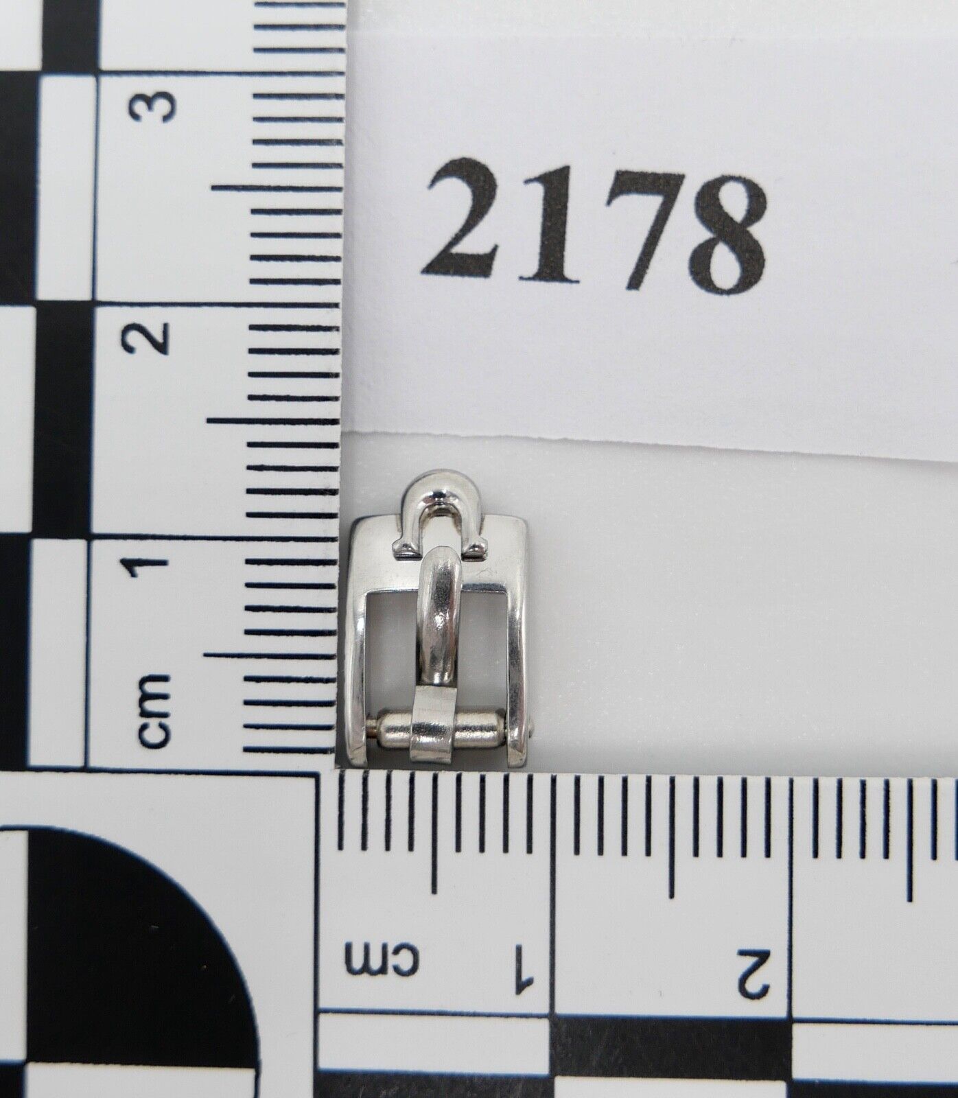 ORIGINAL alte OMEGA Dornschließe EDELSTAHL Armbanduhr 6mm CLASP BUCKLE - Antikhandel-Stuttgart