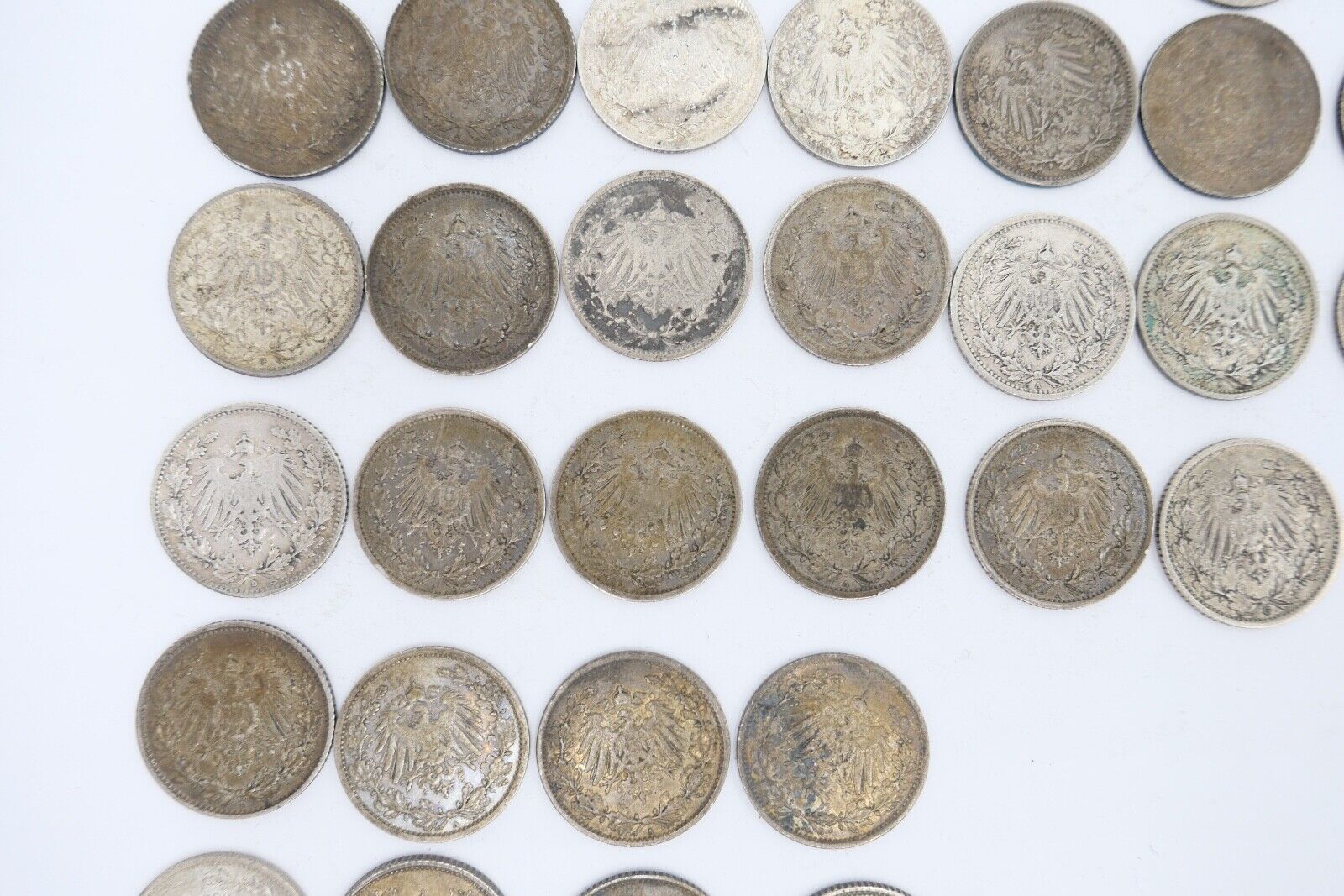 52x 1/2 Mark Jäger 16 / J.16 Silber 1905-1919 A D E F G ss-stg - Antikhandel-Stuttgart