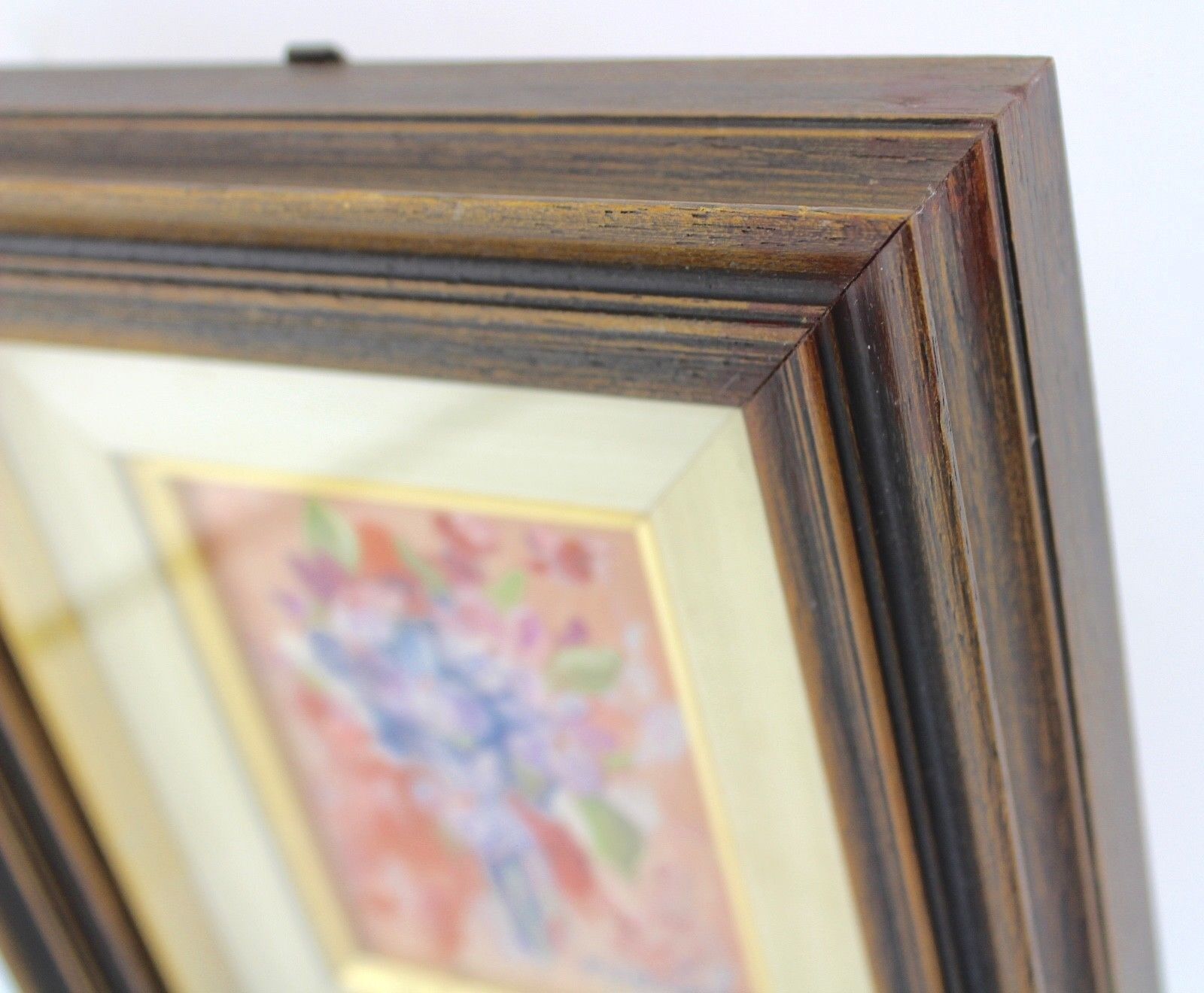 Ölgemälde signiert " MARCHISIO " Blumenstillleben 25x23 1975 mit Rahmen - Antikhandel-Stuttgart