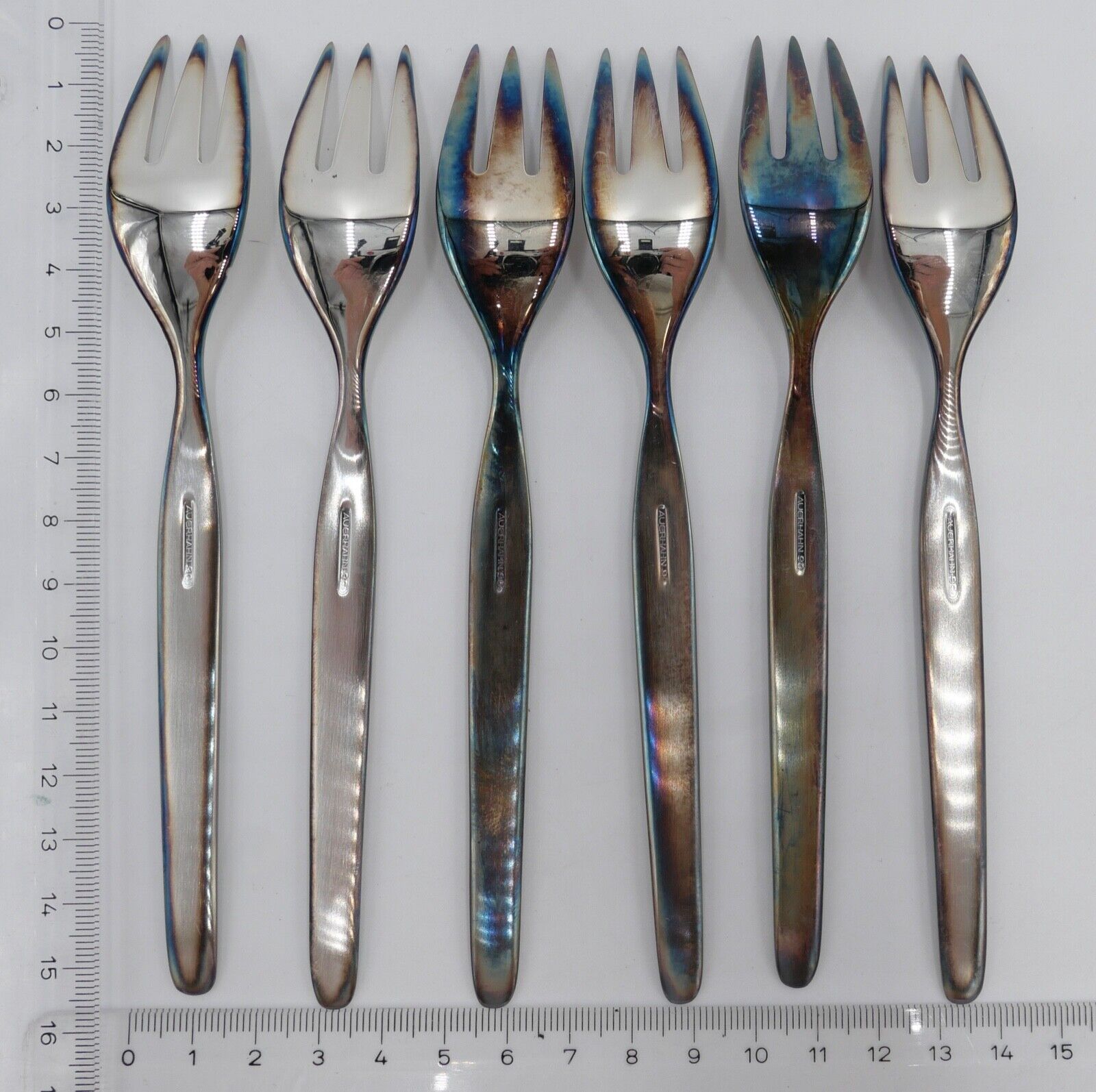 - NEU - OVP - 6 Stück AUERHAHN - BELLE EPOQUE - 90er Silber Kuchengabel - Antikhandel-Stuttgart