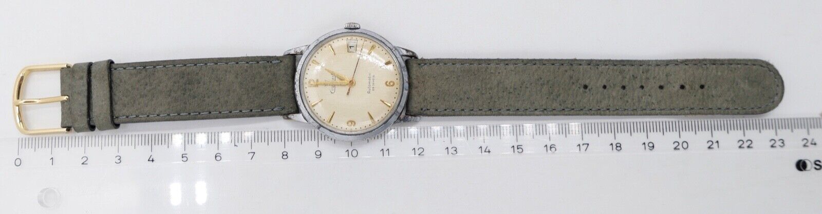 EXQUISIT AUTOROTOR PUW 590 Automatic Ø 34 mm Hüttenwerk Oberhausen 25 Jahre 1959 - Antikhandel-Stuttgart