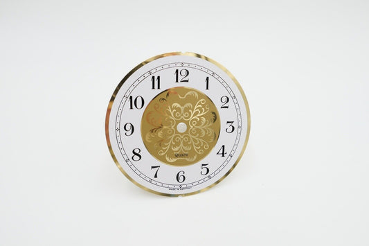 NEU Uhrmacherauflösung Zifferblatt Messing flora lTischuhren / Kaminuhren - Antikhandel-Stuttgart