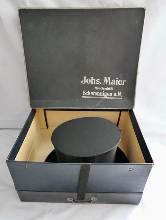 Falt Zylinder Chapeau Claque mit Hutschachtel Beste Marke D.R.P.233295 NEUwertig - Antikhandel-Stuttgart