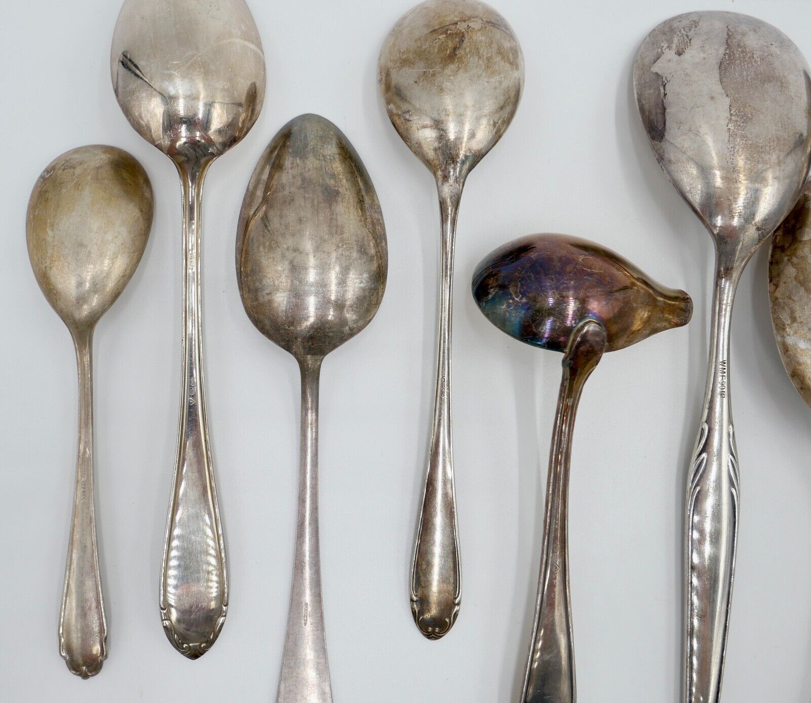 Konvolut Suppenkelle / Schöpfer / Löffel WMF OKA 90er Silberauflage 13 Stück - Antikhandel-Stuttgart