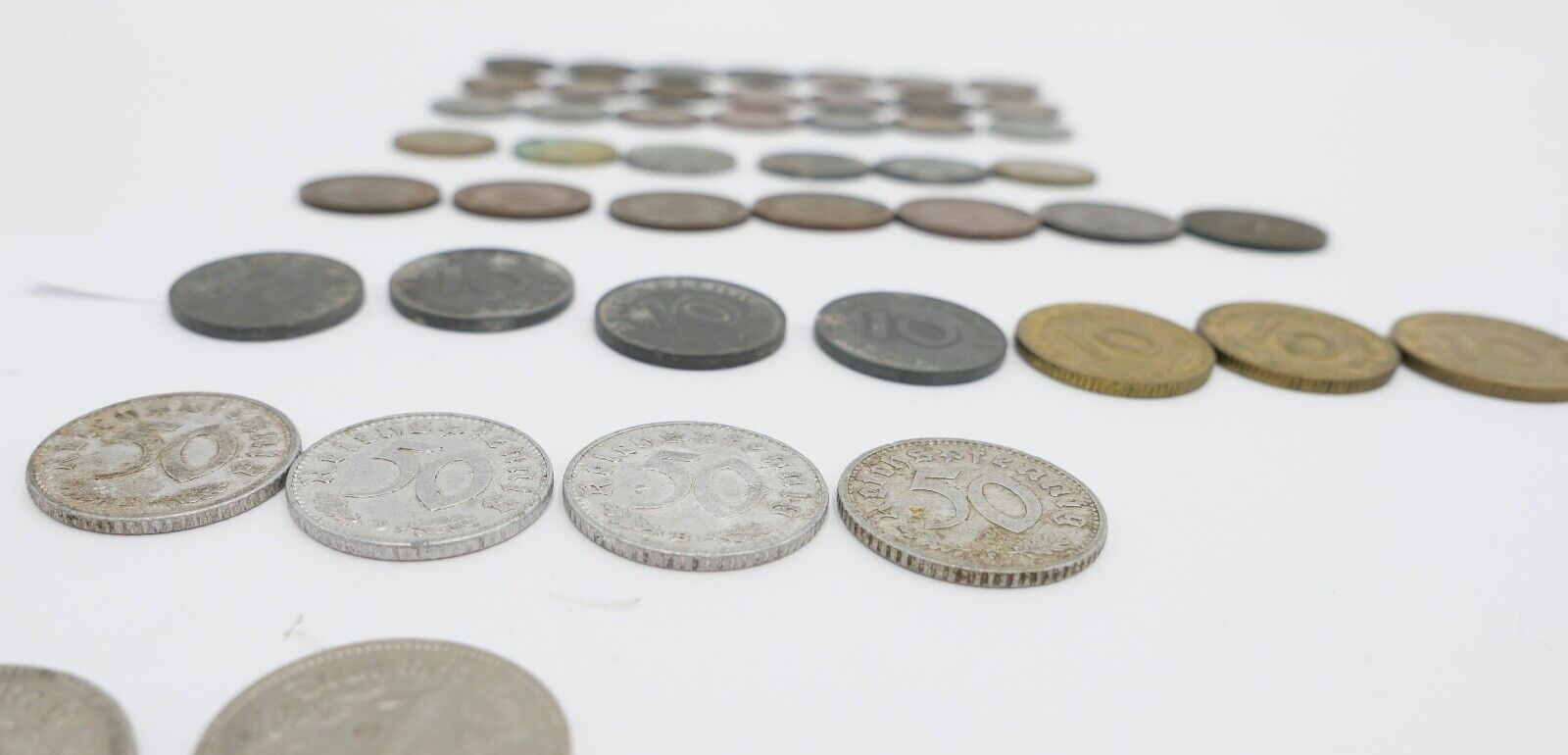 Reichsmark Drittes Reich J.354 1 Mark 2, 10, 5, 50, 1 Pfennig J.362 J.370 - Antikhandel-Stuttgart