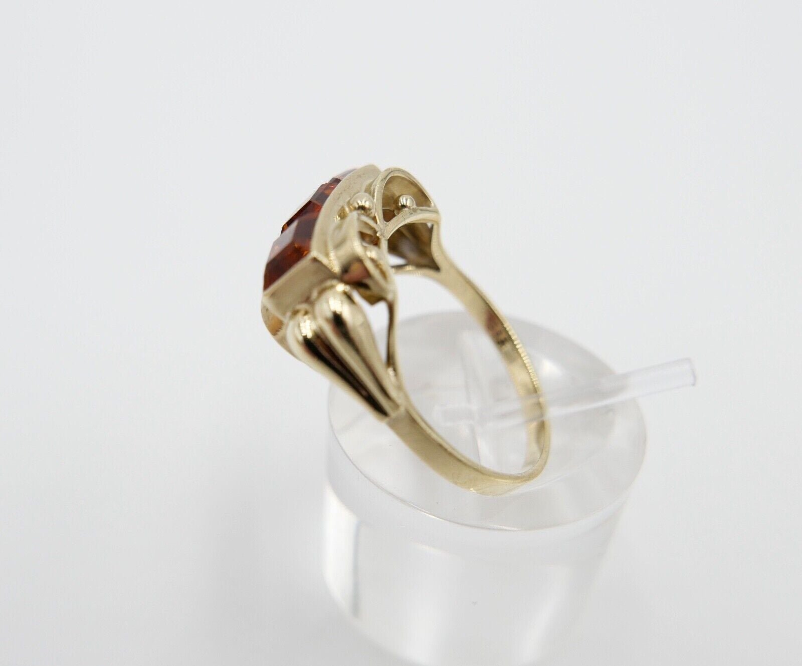 1940er Gold Ring 333 8K mit CITRIN Gr. 58 Damenring 1,8 CTW - Antikhandel-Stuttgart