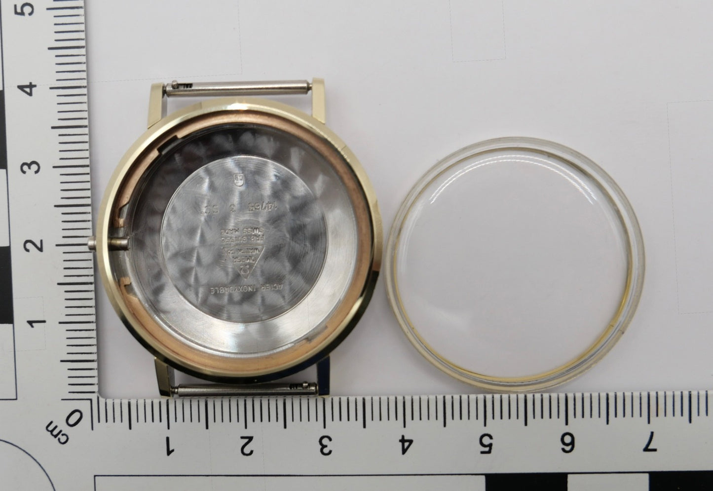 Omega Seamaster 14765 3 SC Gehäuse & Glas Ø 34mm Vergoldet Edelstahl