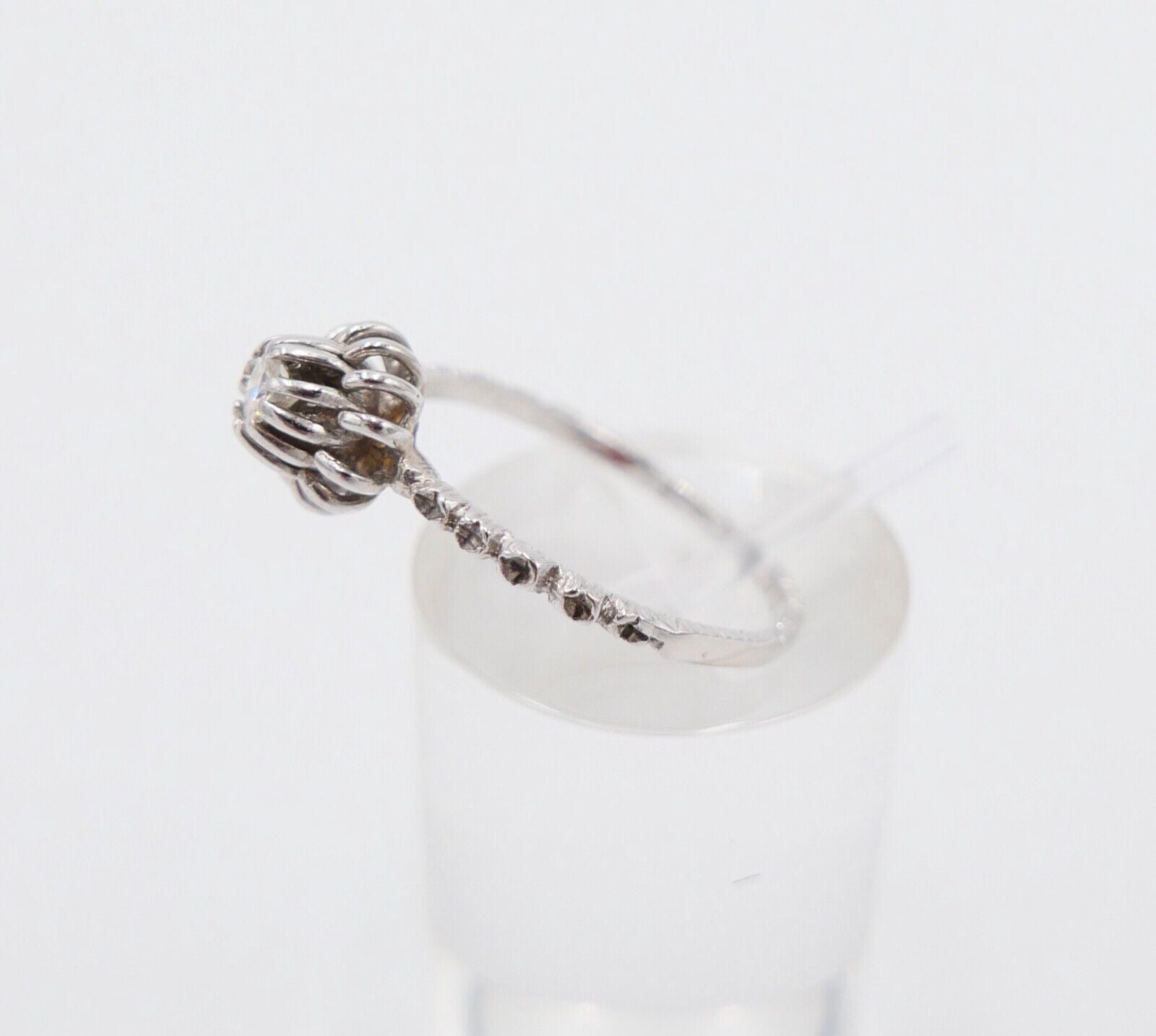 Klassischer Solitär Weißgold Brillant 585 14K Damen Ring 0,25 Ct Gr. 60 VVS - Antikhandel-Stuttgart