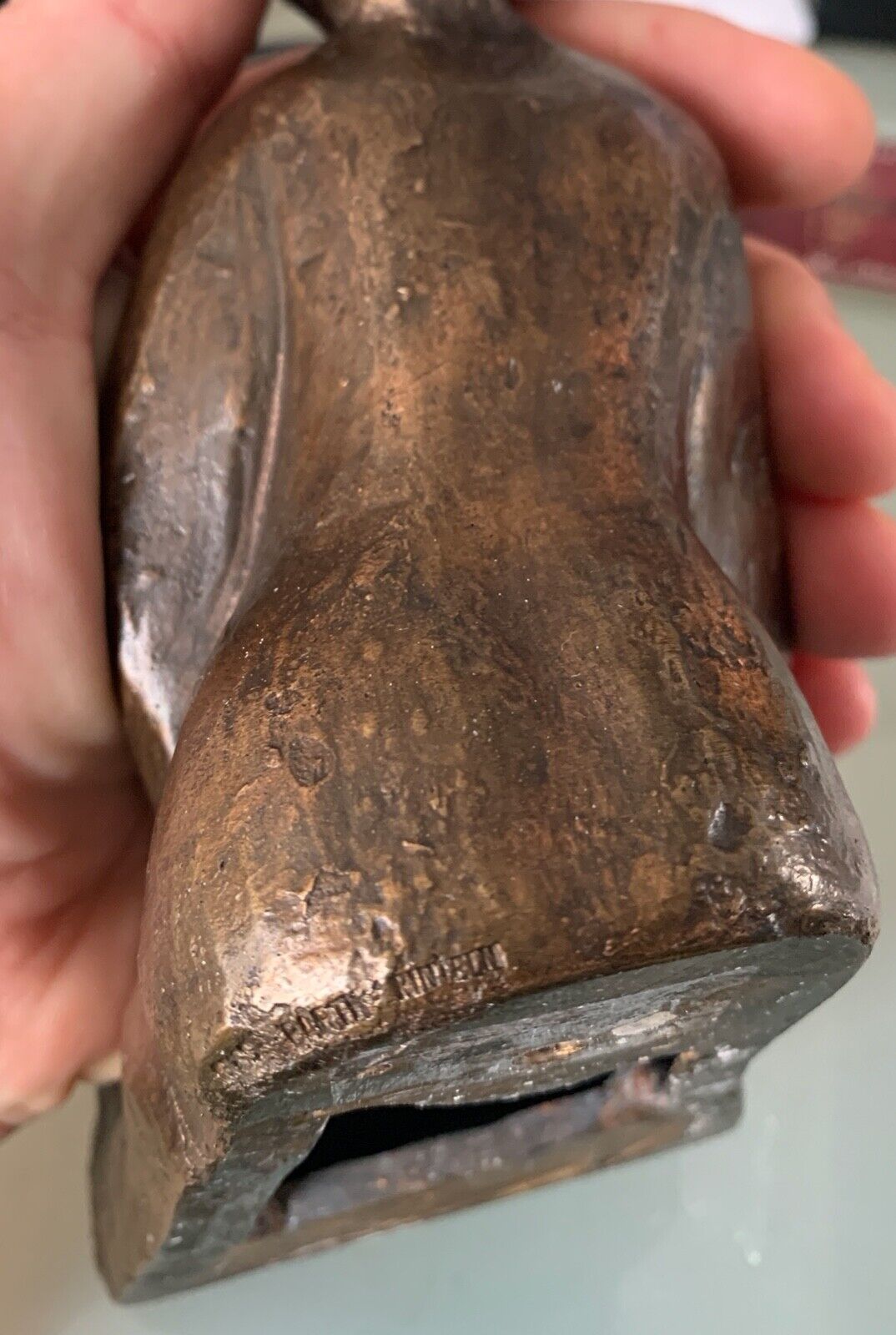 Bronze Figur Skulptur " Guss Barth Rinteln RN Dr. Roland Niedner 13x12 cm - Antikhandel-Stuttgart