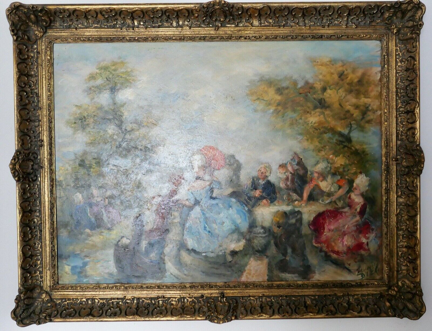 Ölgemälde " Erhard Amadeus Dier " (1893-1969) Wien ALT WIEN 95x75cm 1930-40er - Antikhandel-Stuttgart
