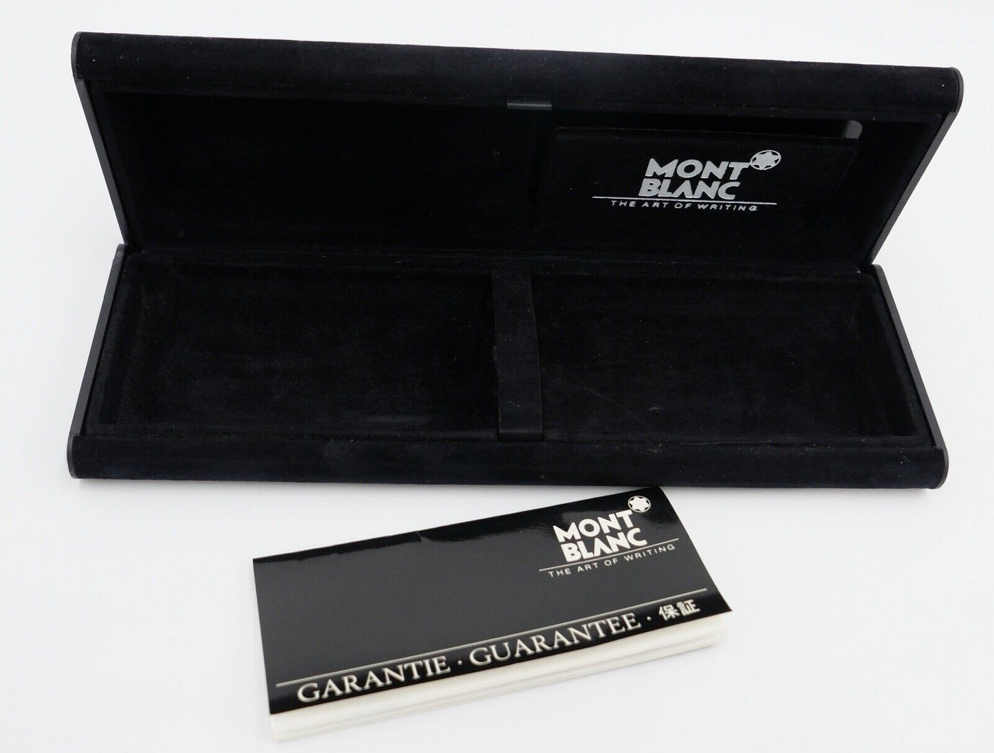 MONTBLANC schwarzes Samt Etui für drei Kugelschreiber / Stifte Garantiekarte - Antikhandel-Stuttgart