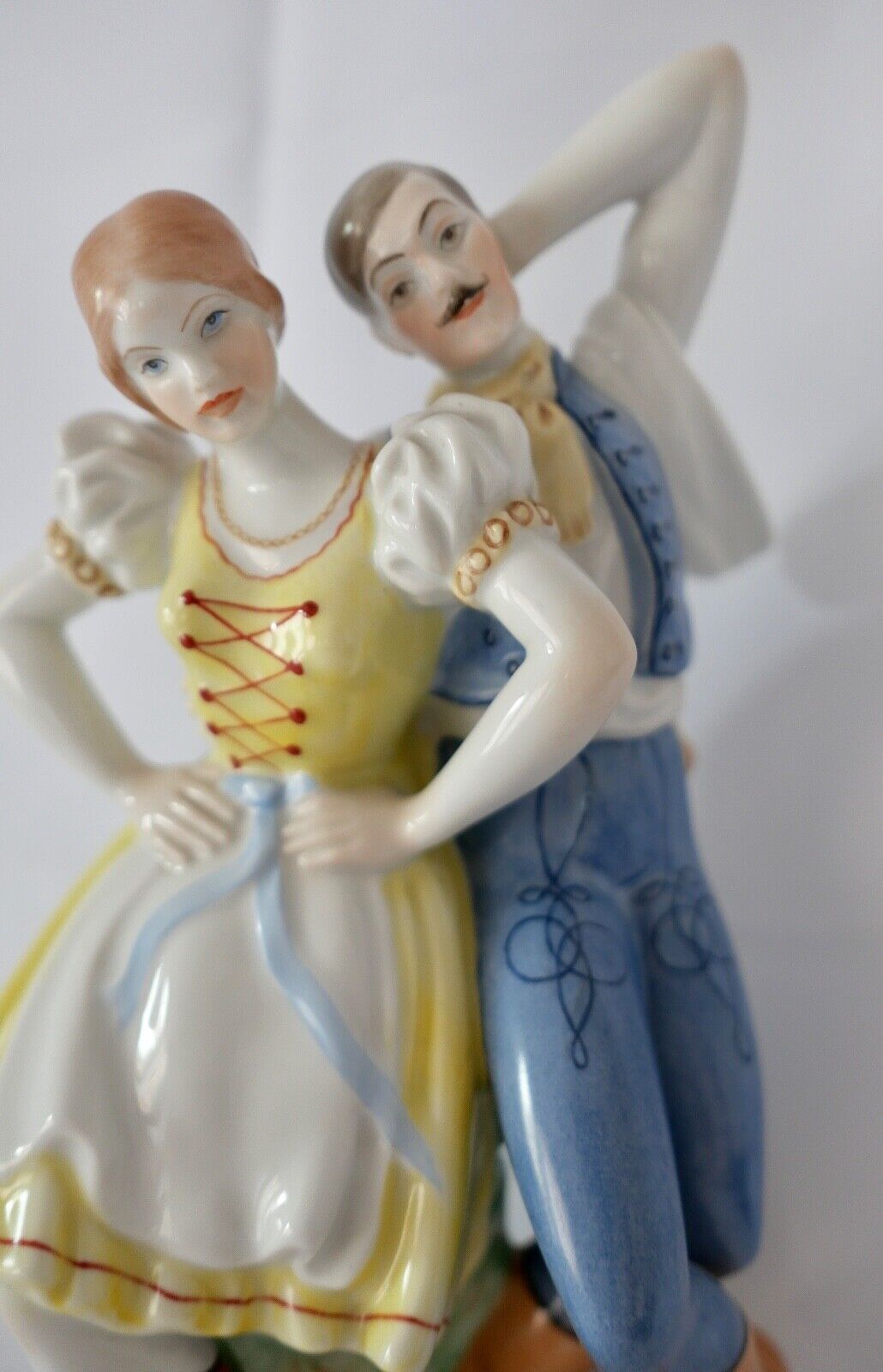 Porzellan Figur Herend Ungarn Paar tanzendes Pärchen Tänzer 27 cm 55/3 - Antikhandel-Stuttgart