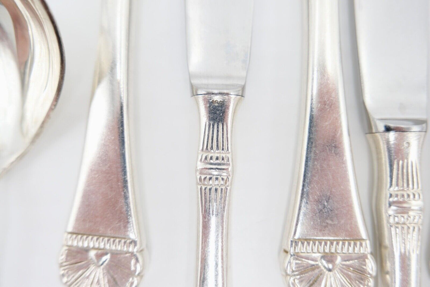 36 Tlg 100 FÜRST FÜROSIL 18/8 Besteck Set Gabel Löffel Messer 100er versilbert - Antikhandel-Stuttgart