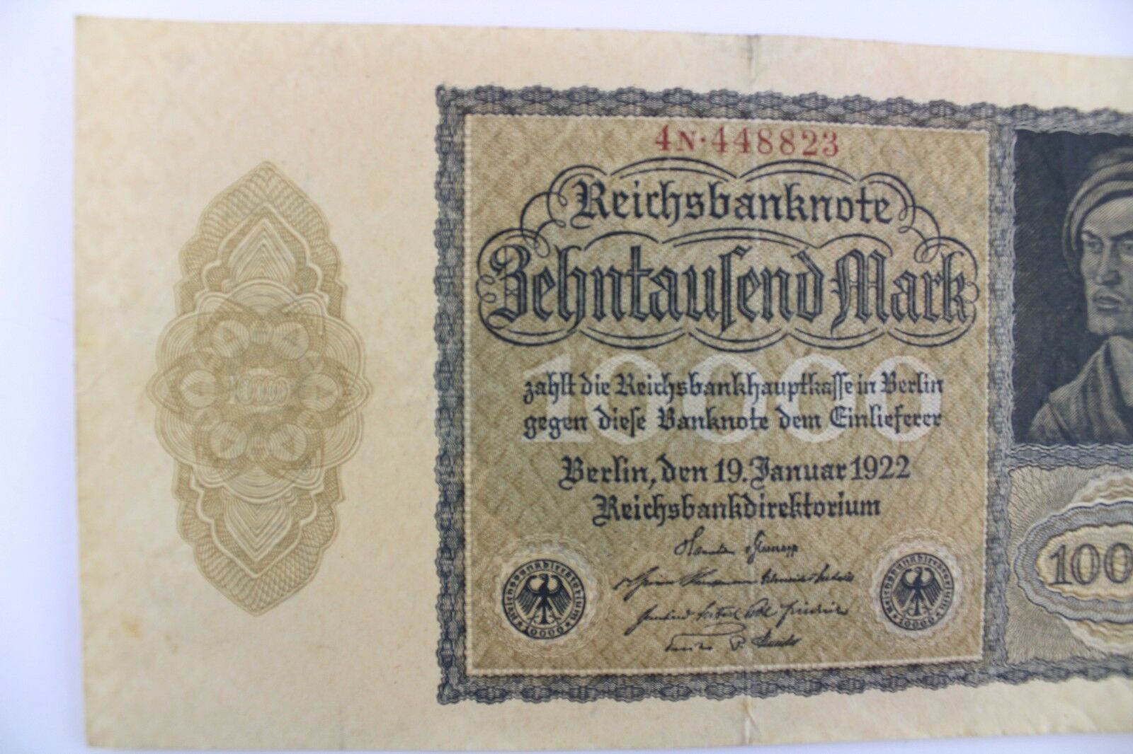 Ro. 69c Banknote 10000 Mark 1922 old Bill TOP Guter ZUSTAND selten RAR - Antikhandel-Stuttgart