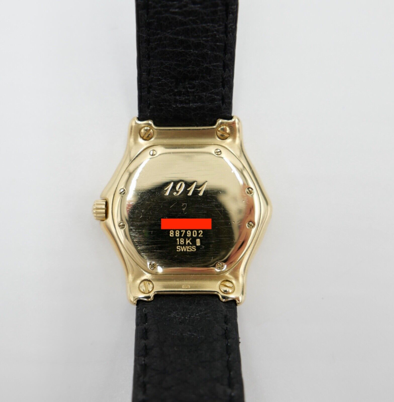 EBEL 1911 Sport Herren Damen Unisex Uhr 750 18K Ø 35mm Ref 887902 mit Lederband - Antikhandel-Stuttgart