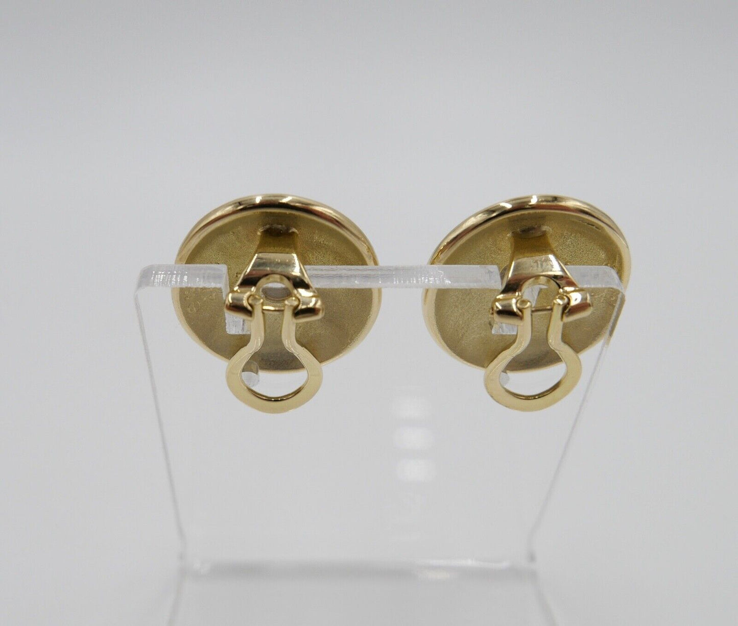 Ohrclips Ohrringe 750 18K Gold Brillanten 0,24 Ct Lupenrein ( aus einem Set ) - Antikhandel-Stuttgart