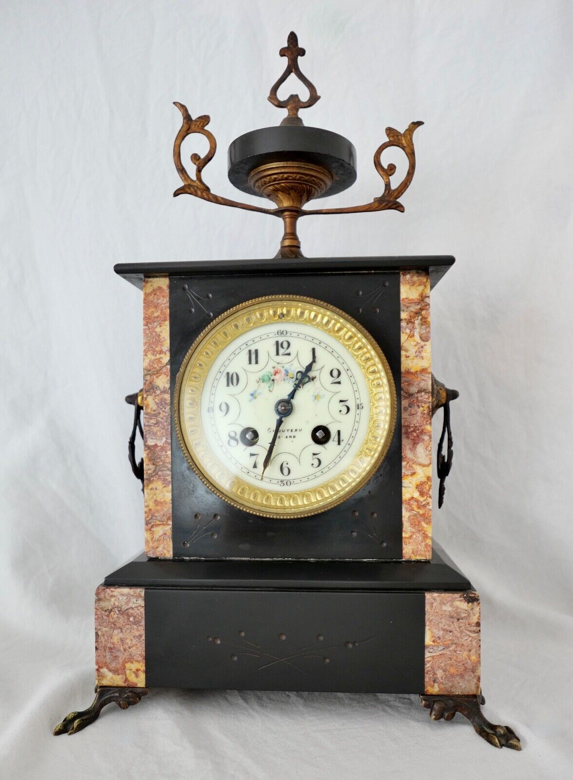 Antike Pendule Stockuhr Kaminuhr Regule Frankreich HORLOGERIE DE PARIS HB - Antikhandel-Stuttgart