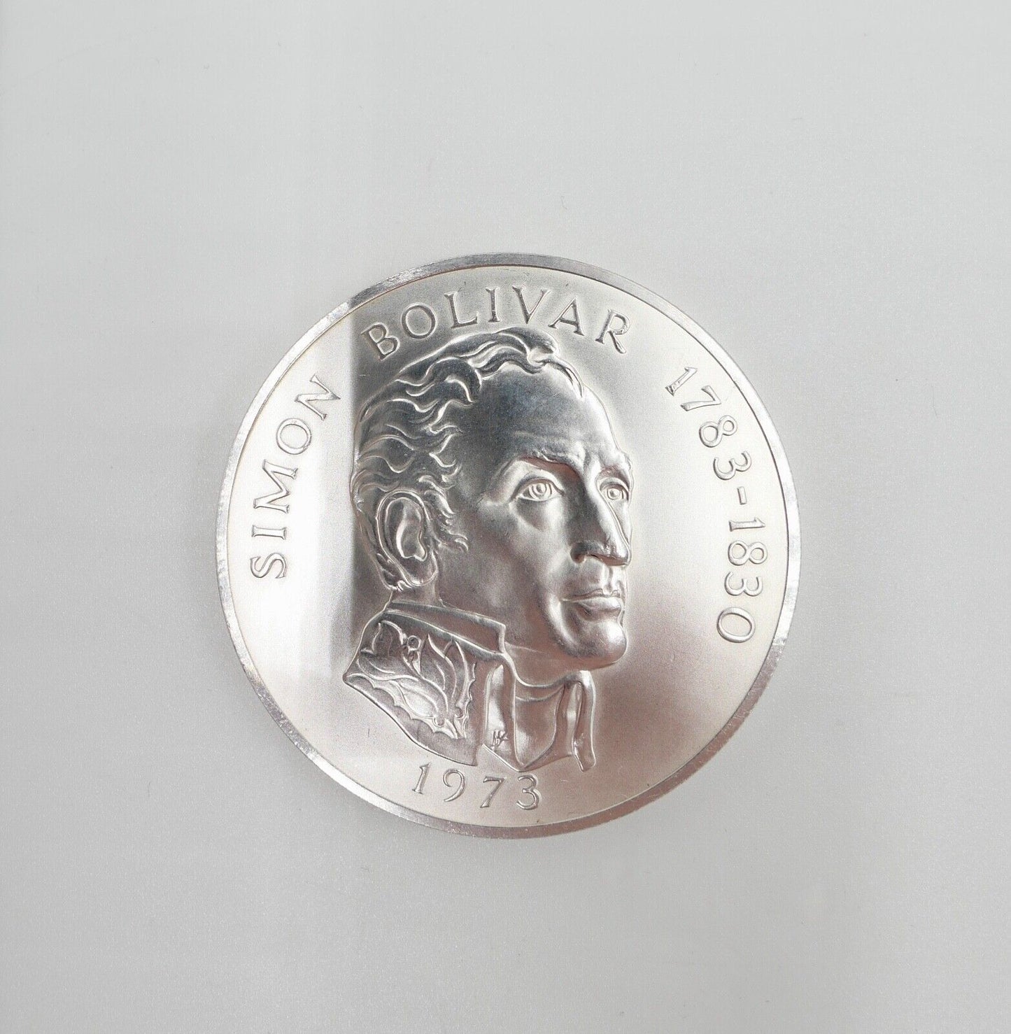 20 Balboas Republic Panama 1973 Simon Bolivar 129,59 Gramm 925 Silber XXL - Antikhandel-Stuttgart