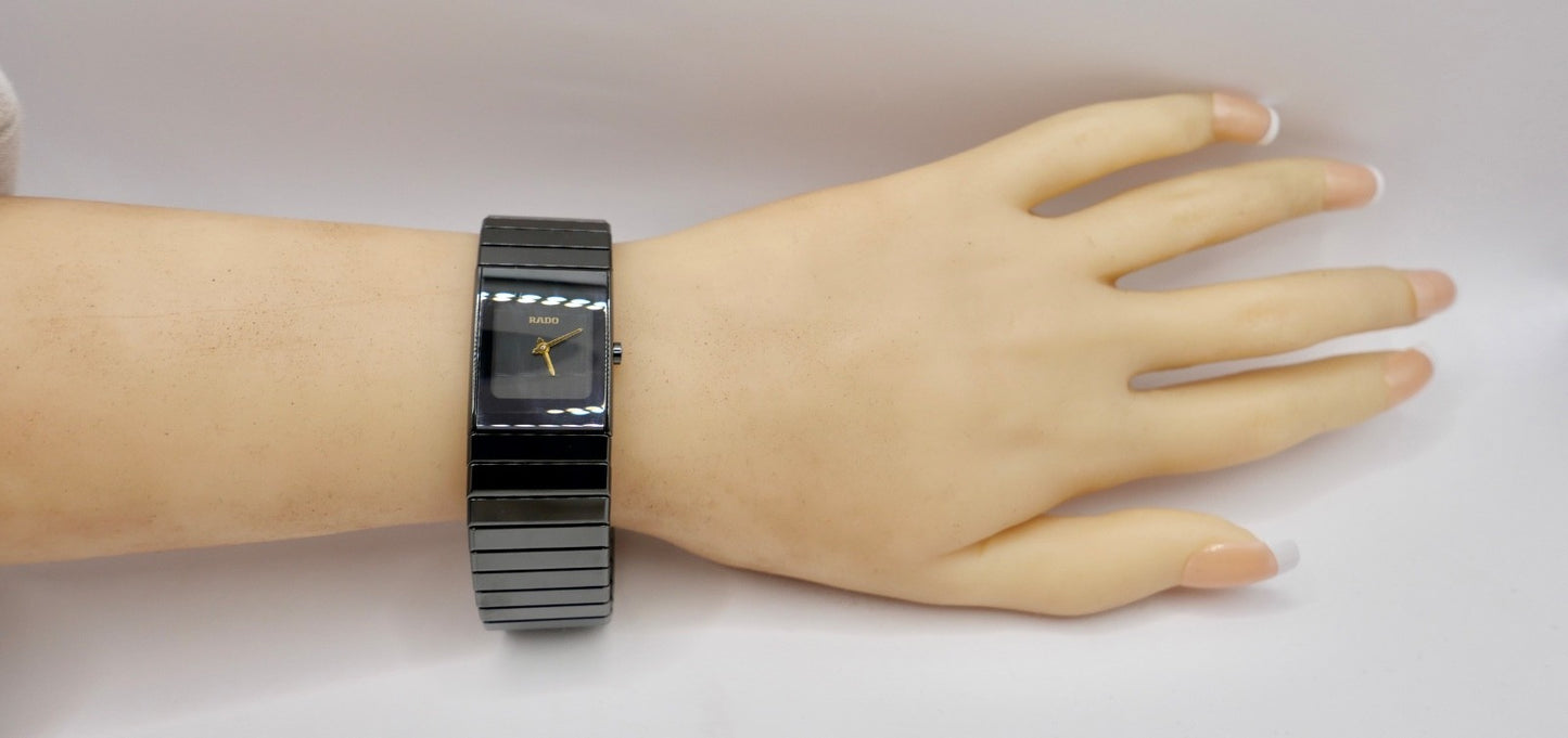 90er Jahre RADO DIASTAR Damenuhr Quarz High-Tech Ceramic 153.0349.3 NEUwertig