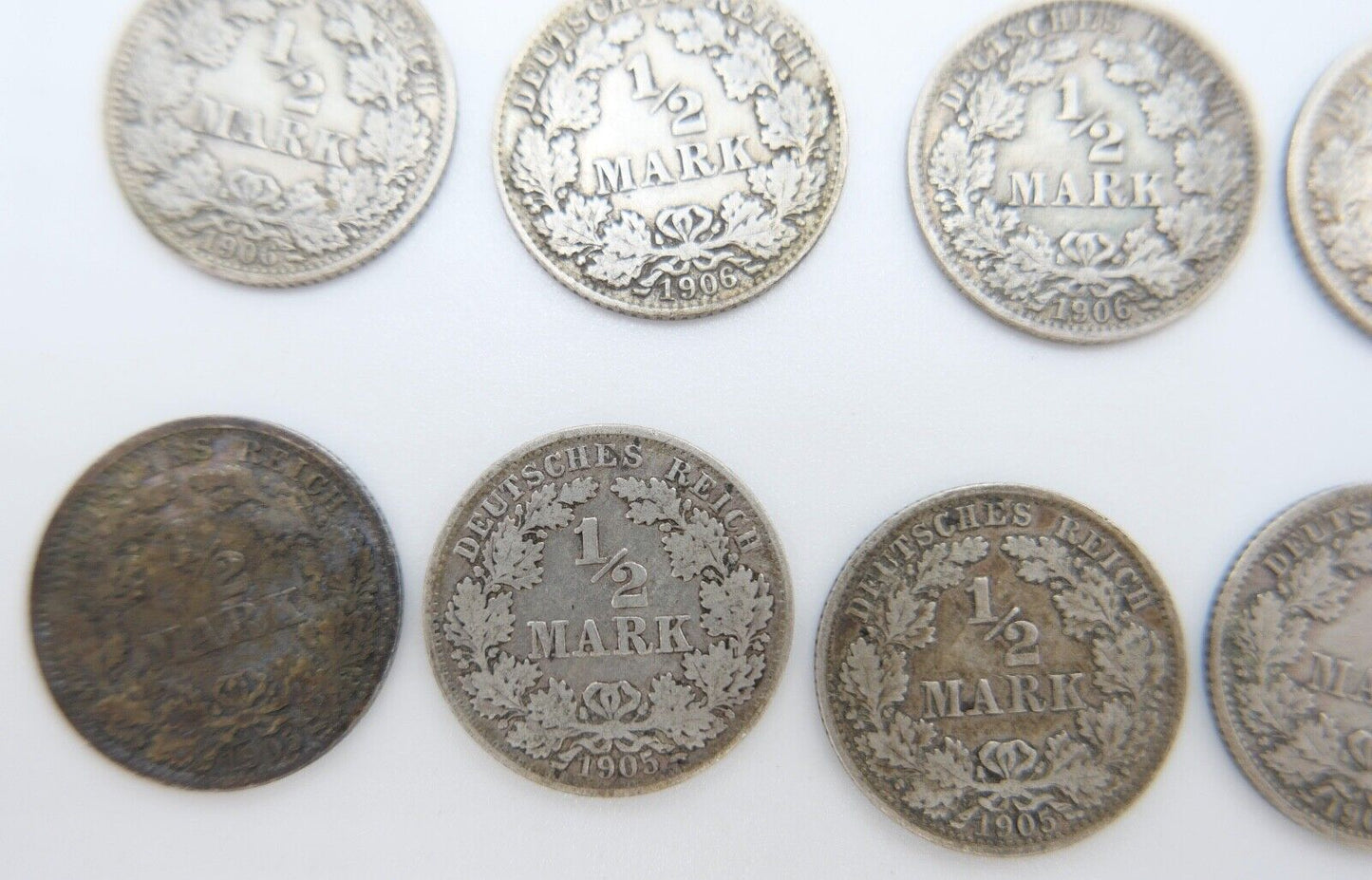 39x 1/2 Mark Jäger 16 / J.16 Silber 1905-1919 ss-stg sehr schön - Stempelglanz - Antikhandel-Stuttgart