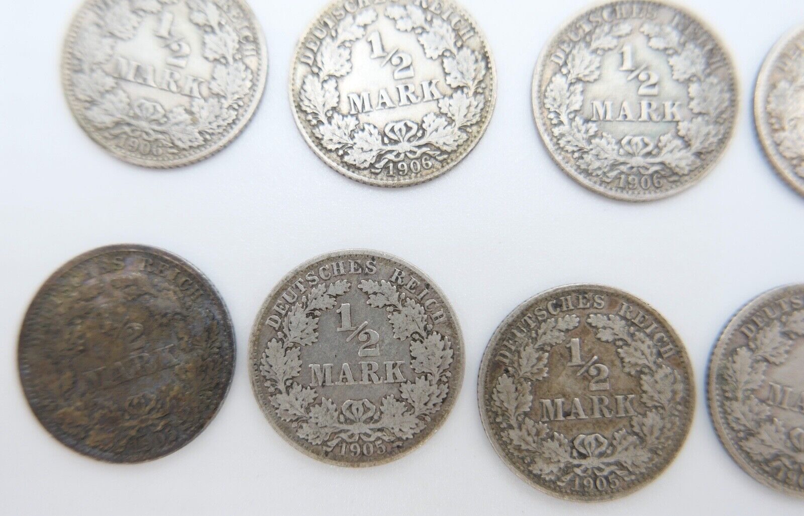 39x 1/2 Mark Jäger 16 / J.16 Silber 1905-1919 ss-stg sehr schön - Stempelglanz - Antikhandel-Stuttgart