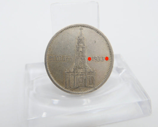 5 Reichsmark 1933 D Jäger J.356 Garnisonskirche mit Datum - Antikhandel-Stuttgart