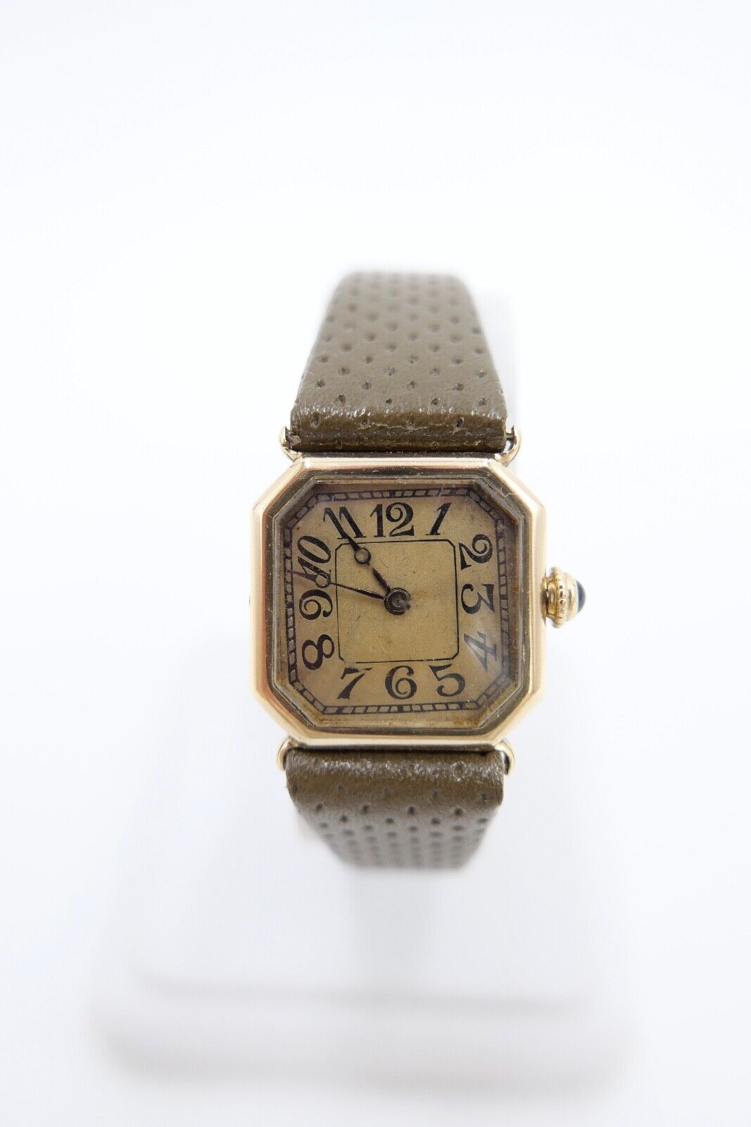 1930er Herren Damen Uhr Henry Blank & Co and Cresarrow USA 585 14K Gold Saphire - Antikhandel-Stuttgart