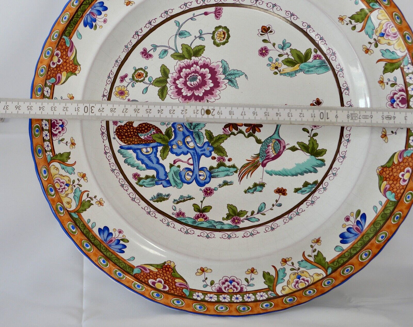 Wandteller Karlsruhe Majolika limitierte Auflage 1976 Ø 36 cm - Antikhandel-Stuttgart