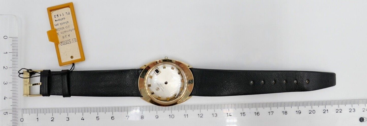 NEU Vintage 70er Jahre Gehäuse FAVRE-LEUBA GENEVÉ DAYMATIC Ref. 59692 vergoldet - Antikhandel-Stuttgart