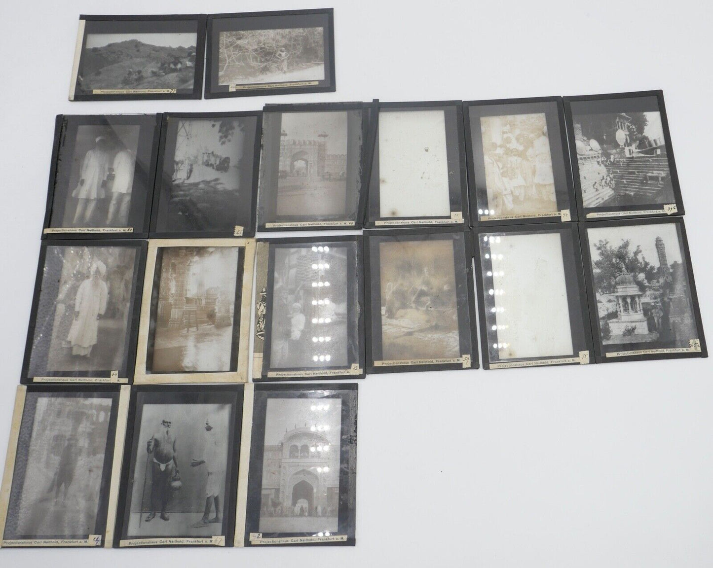 Indien Delhi um 1900 1910 Slider Glas Dias Aufnahmen Bevölkerung Tiere - Antikhandel-Stuttgart