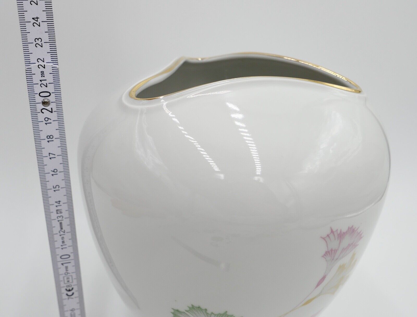 Hutschenreuther Arzberg Vase " C.T. " Blumen Dekor 22 cm 8508F1 " 226 " selten - Antikhandel-Stuttgart
