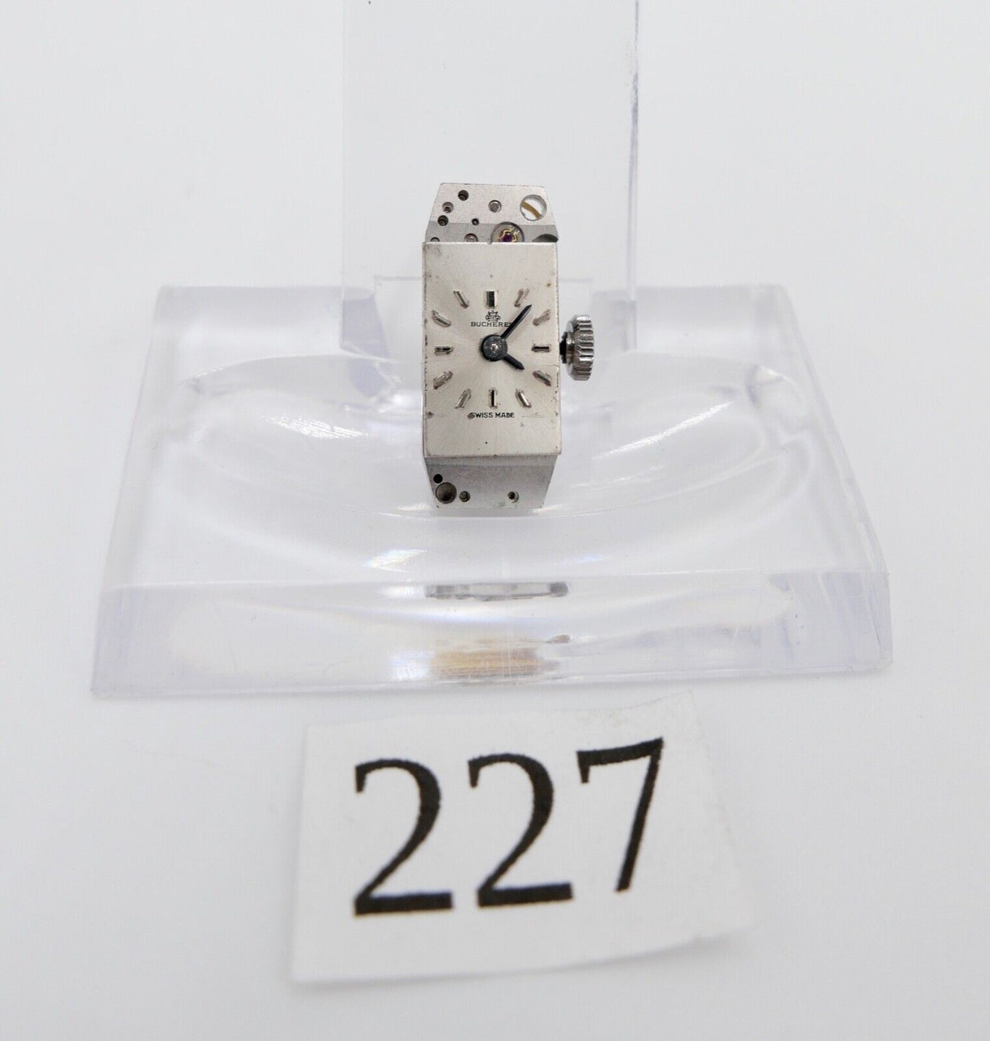 LÄUFT Bucherer Cal. 59-21 Uhrwerk Ziffernblatt Zeiger Krone voll funktionsfähig - Antikhandel-Stuttgart