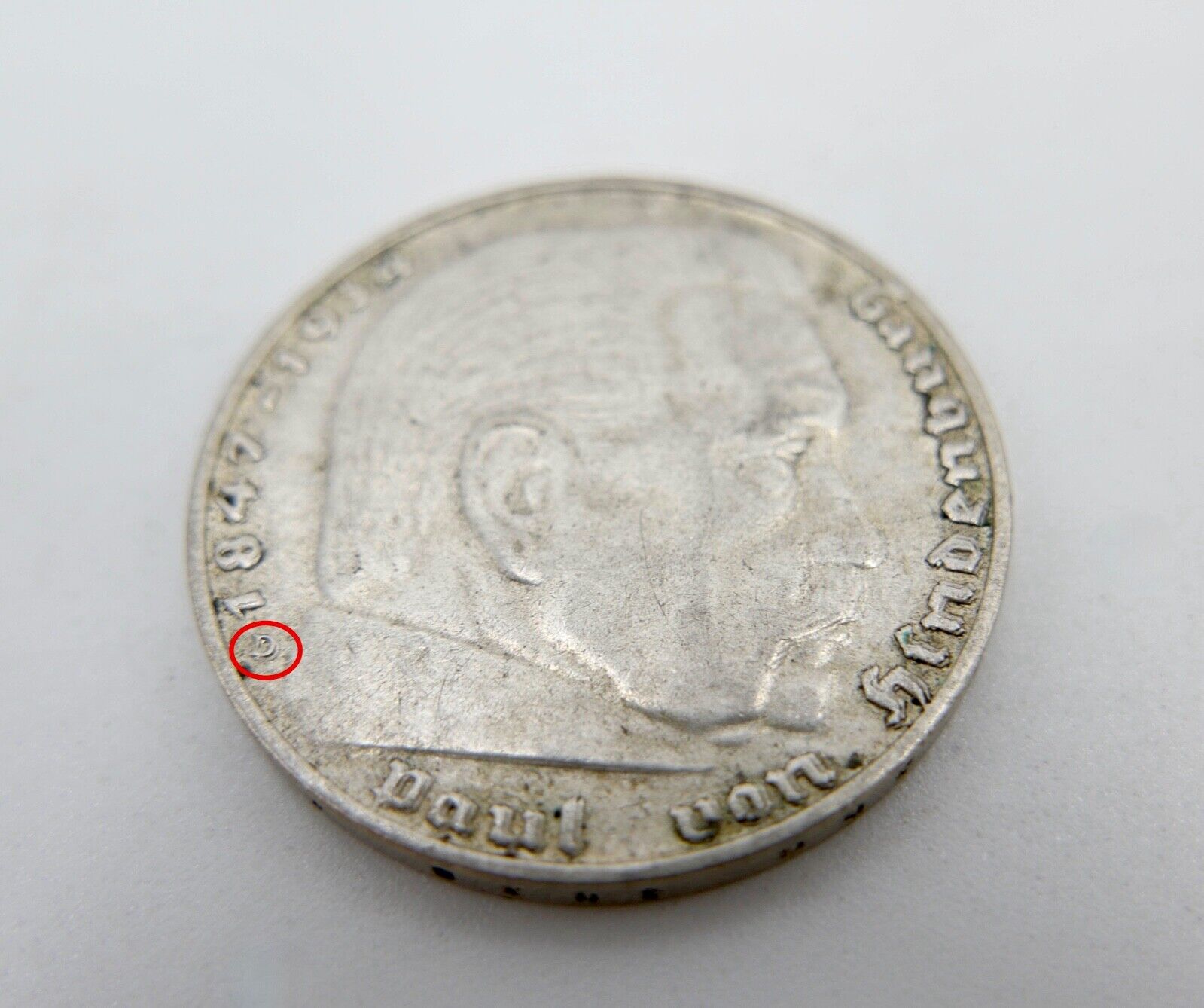 2 Reichsmark 1939 D FEHLPRÄGUG DOPPELPRÄGUNG auf Prägestätte Datum Schrift J.366 - Antikhandel-Stuttgart