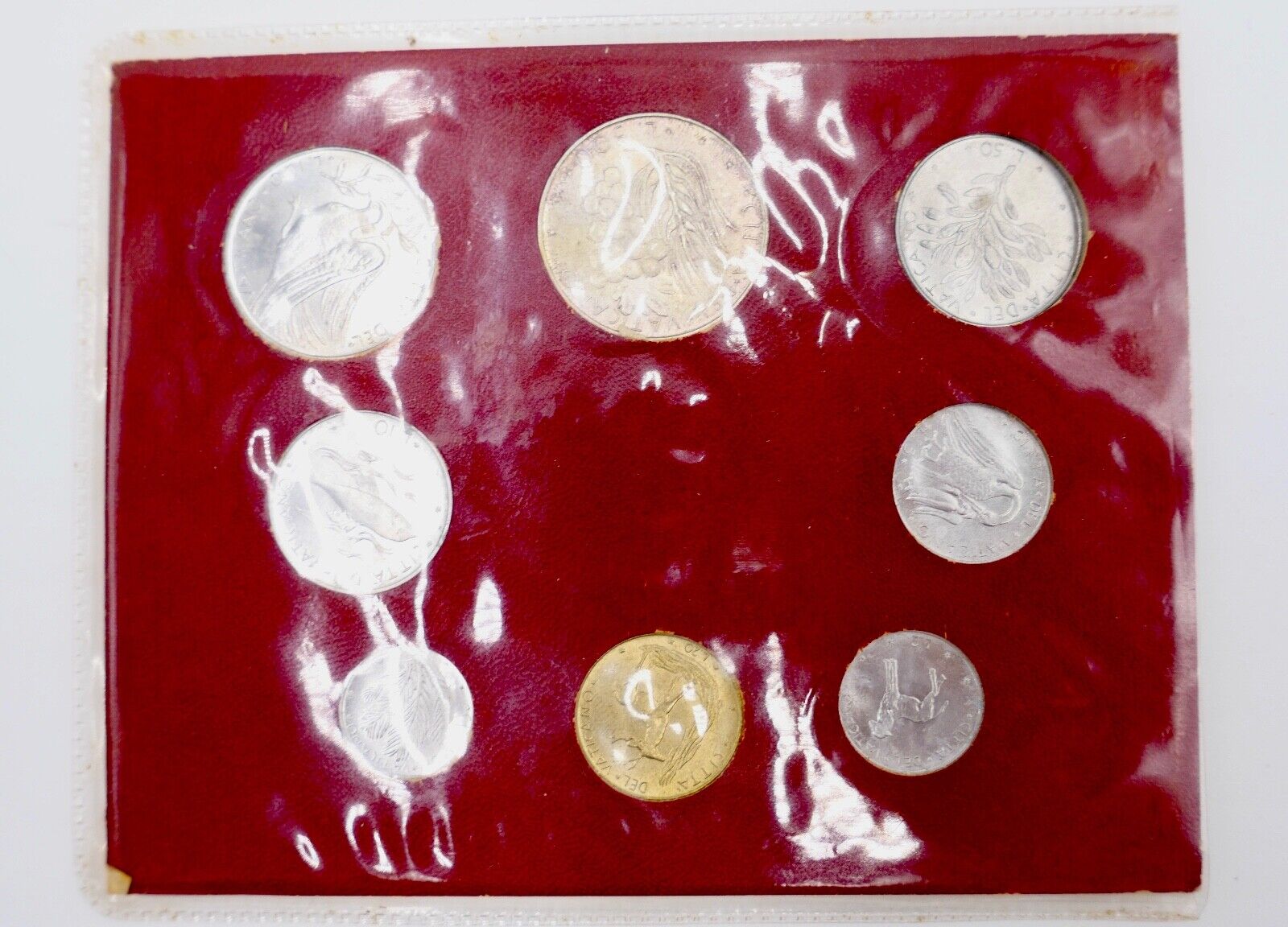 Münzen Set " Citta Del Vaticano " 1 2 5 10 20 50 100 500 lire 1974 Paolo Silber - Antikhandel-Stuttgart