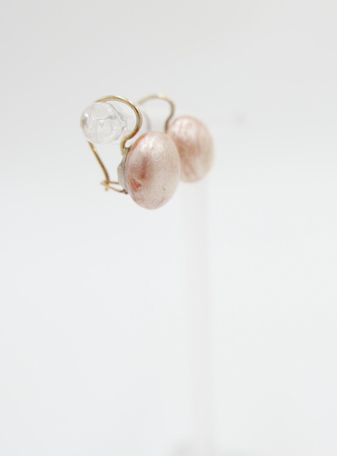 80er Jahre HP 585 / 14K Gold Ø 10mm Perlen Ohrringe Ohrclips Süsswasser Perlen - Antikhandel-Stuttgart