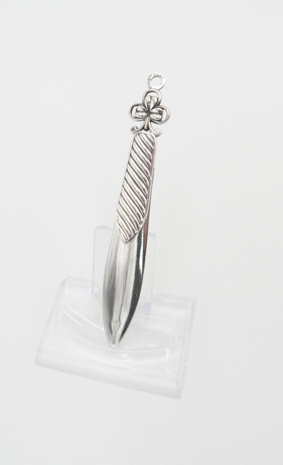 alter Brieföffner Krawatte Frankreich DEPOSE CM Silber Floral - Antikhandel-Stuttgart