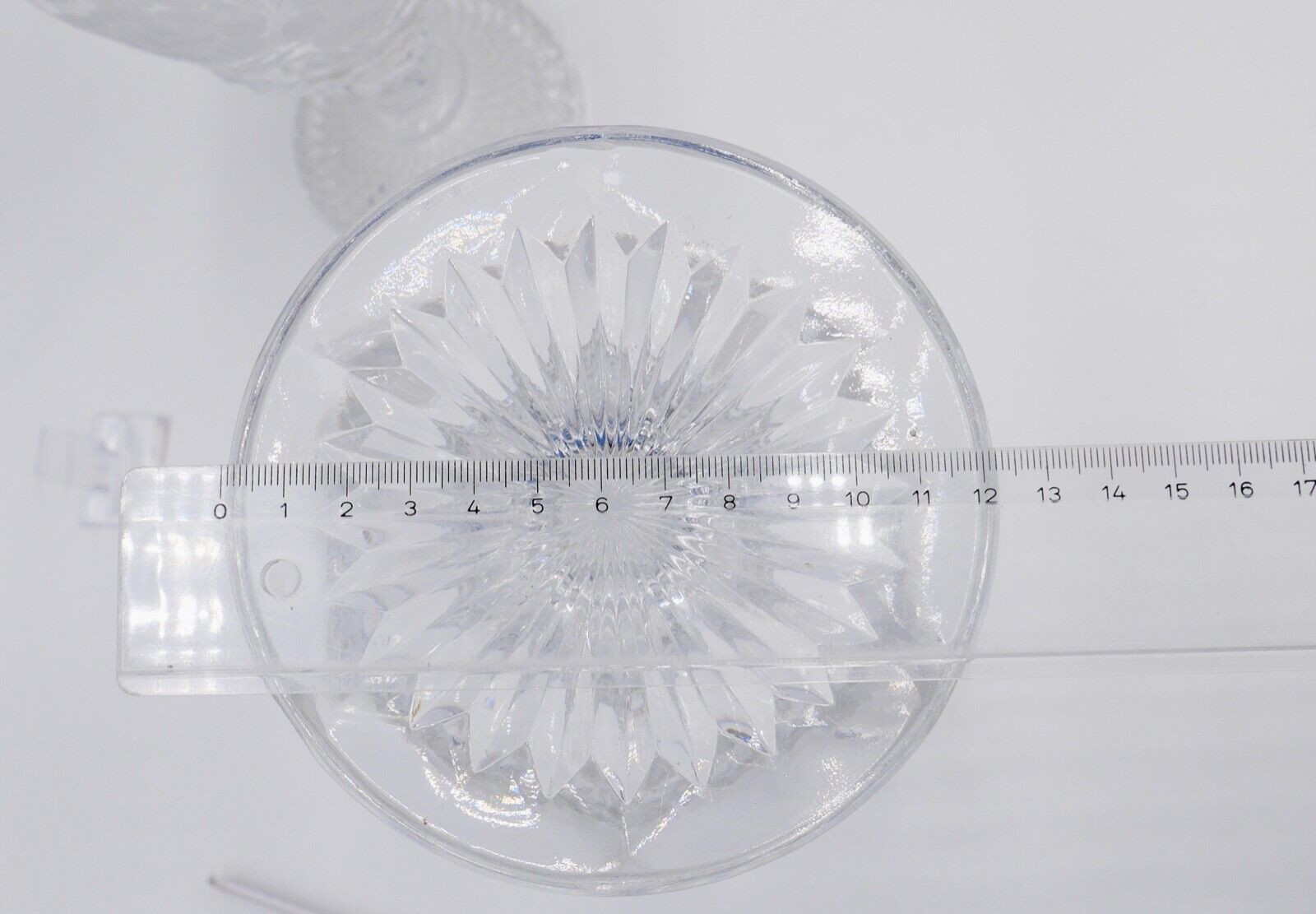 alt vintage Krug Karaffe Kanne Pokal Bleikristall geätztes Glas - Antikhandel-Stuttgart