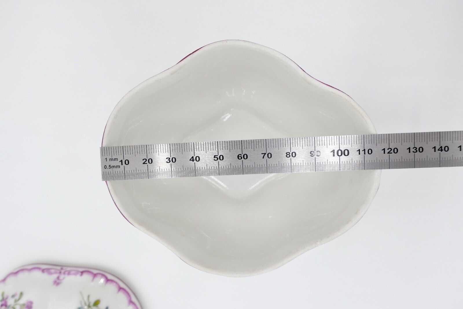 Sächsische Porzellanmanufaktur Dresden Deckeldose Bonboniere Porzellan Rose - Antikhandel-Stuttgart