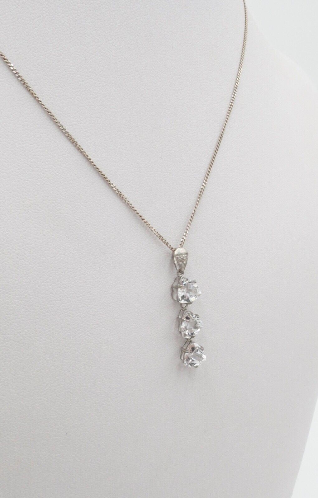 alt 925 Silber Anhänger mit Topas und Diamanten vintage - Antikhandel-Stuttgart